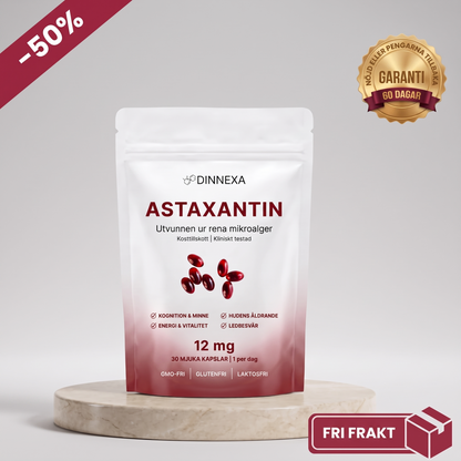 Astaxantin 12 mg – Cellskydd för hjärna och kropp