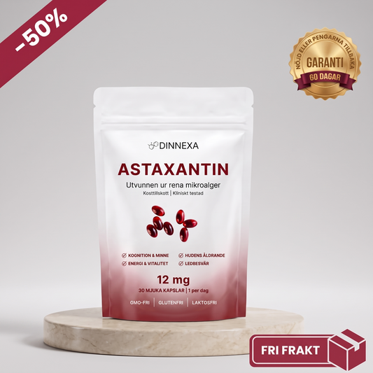 Astaxantin 12 mg – Cellskydd för hjärna och kropp