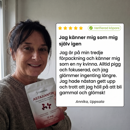 Astaxantin 12 mg – Cellskydd för hjärna och kropp